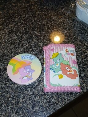 #CareBears Pink and Pastel Rainbow Rainy Coin Purse #mirror